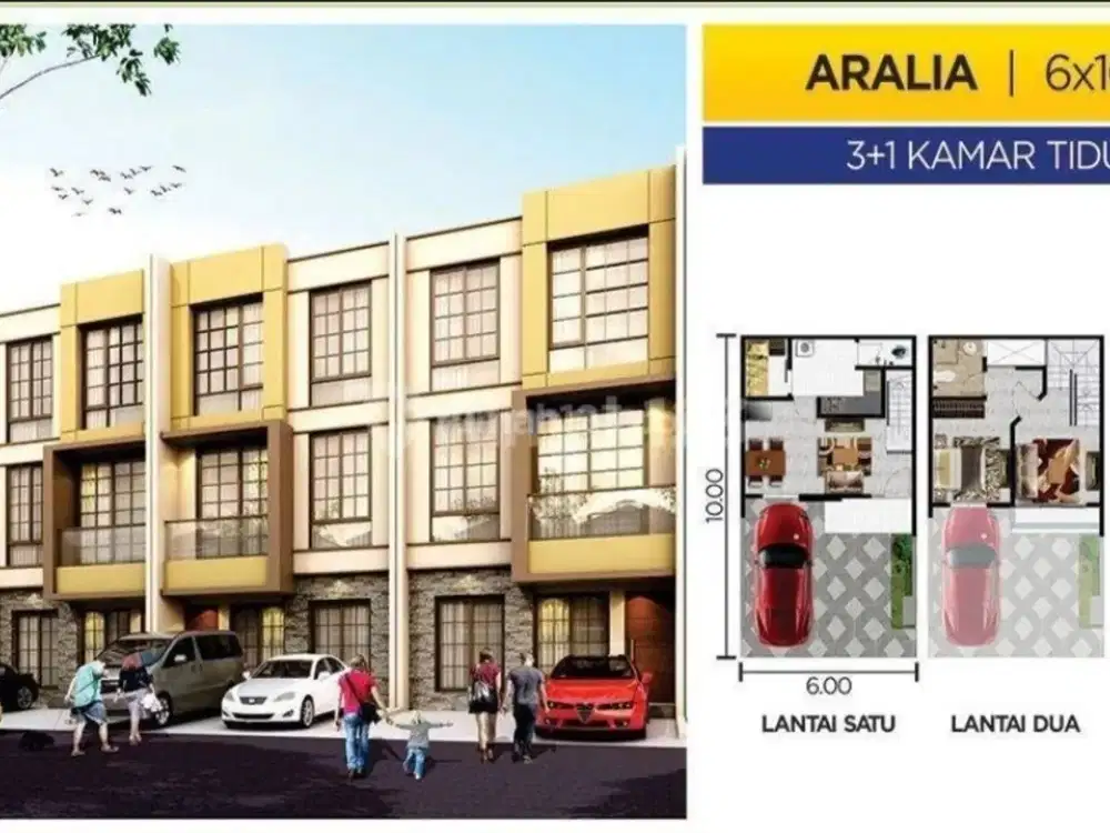 Dijual Rumah Cluster Miami Uk 6x10 Posisi Badan 3 Lantai Pik2