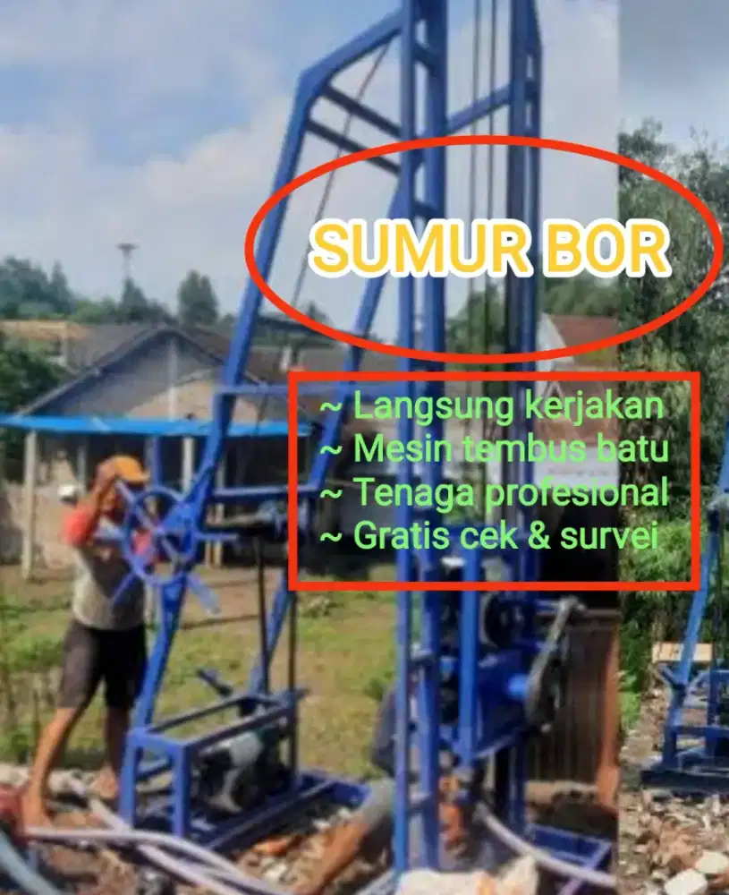 SUMUR BOR SERVIS POMPA SALURAN MAMPET SEDOT WC KURAS TANDON