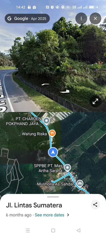 Dijual tanah di tepi jalan lintas Pekanbaru - Pangkalan Kerinci