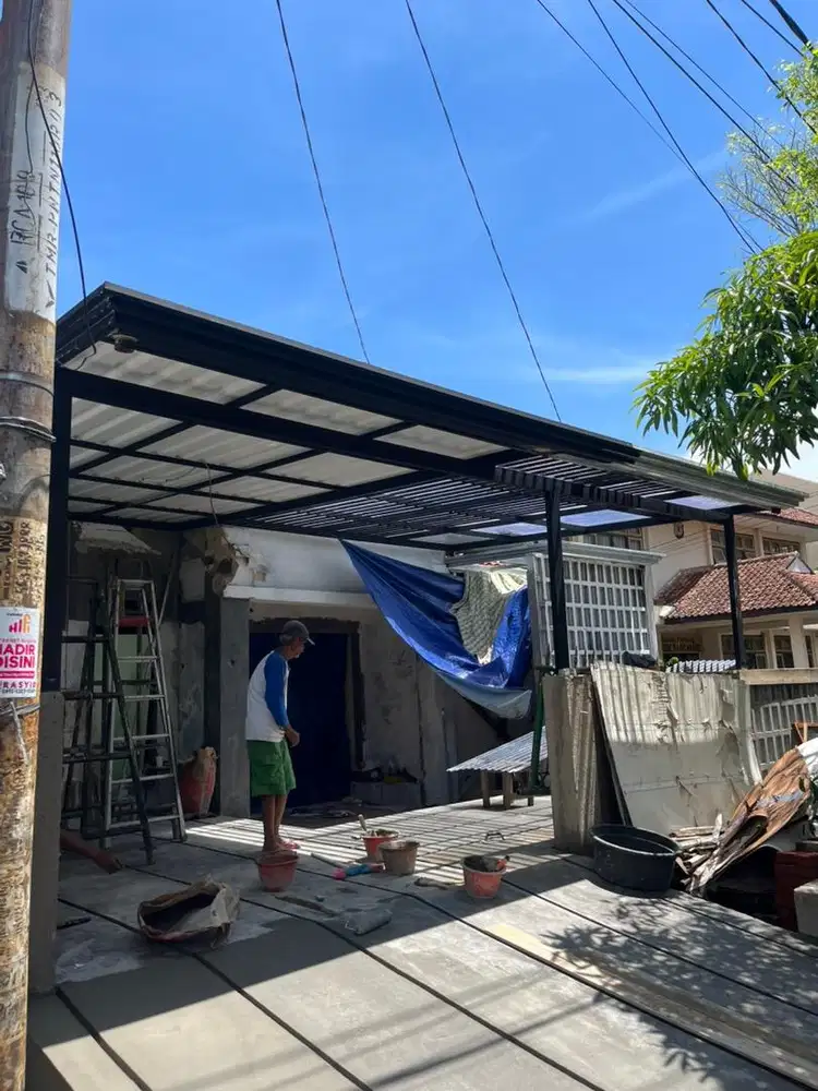 Kanopi minimalis talang profil