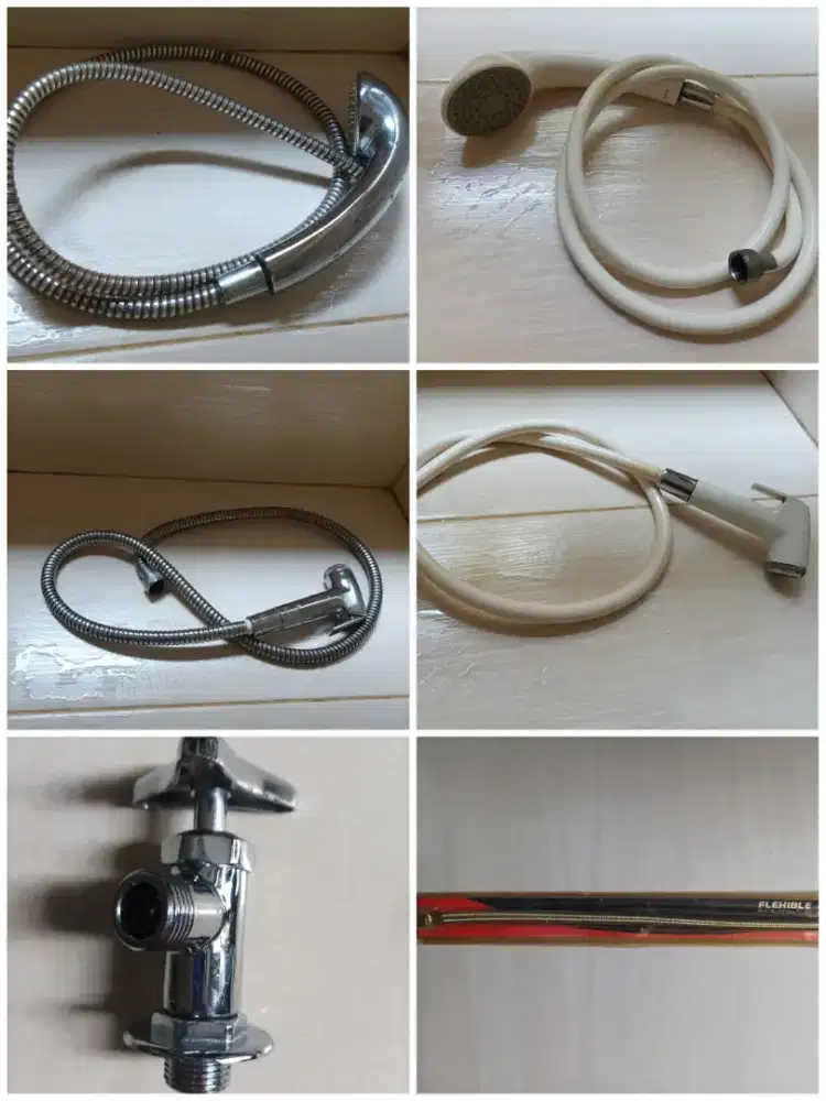 Shower Toto 4pcs dan New T plus Selang Panas 500rb