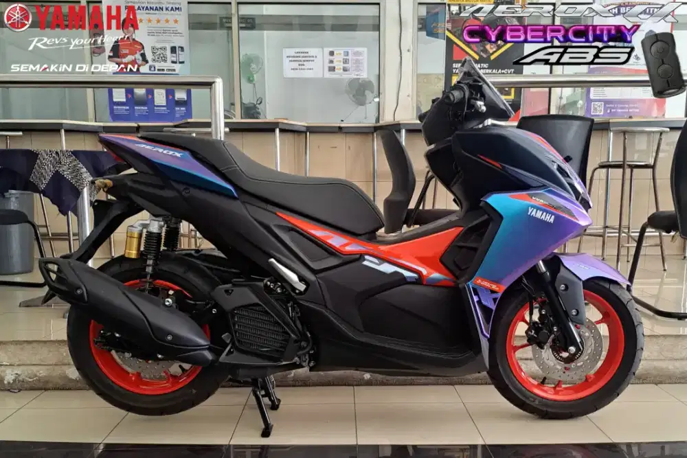 [ Motor Baru ] aerox alfha abs cybercity biru