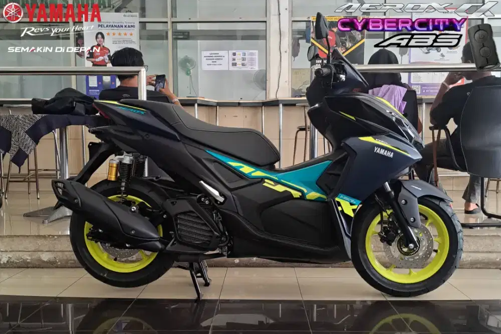 [ Motor Baru ] aerox alfha abs cybercity hitam biru