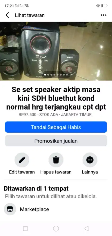 Speaker aktip masa kini kond normal SDH bluethut se lg ada cpt murah