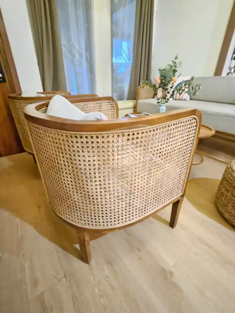 Jual Kursi Sofa Jati Rotan 1 seater