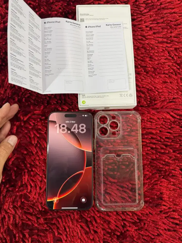 Iphone 16 Pro Max 256GB iBox Fullset Original Mulus Bekas Pemakaian