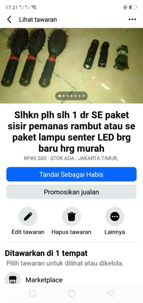 Slhkn plh slh 1 paket dr sisir pemanas rambut atau sblh nya hrg murah