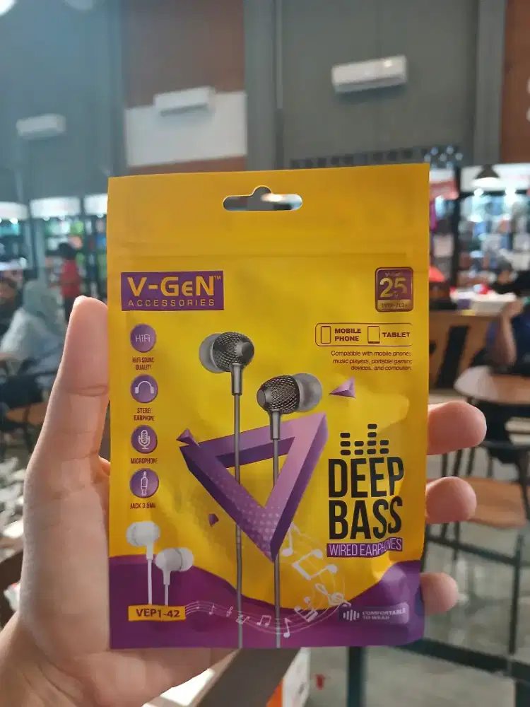 Wired Earphone V-GeN VEP1-42 Headset Handsfree Deep Bass