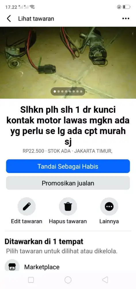 Slhkn plh slh 1 dr kunci utk sepeda/motor kond spt yg terlht murah sj