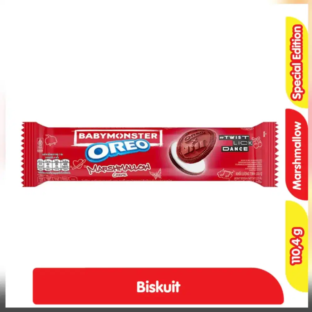 HARGA PROMO: Oreo Babymonster Biskuit Sandwich Marshmallow Creme