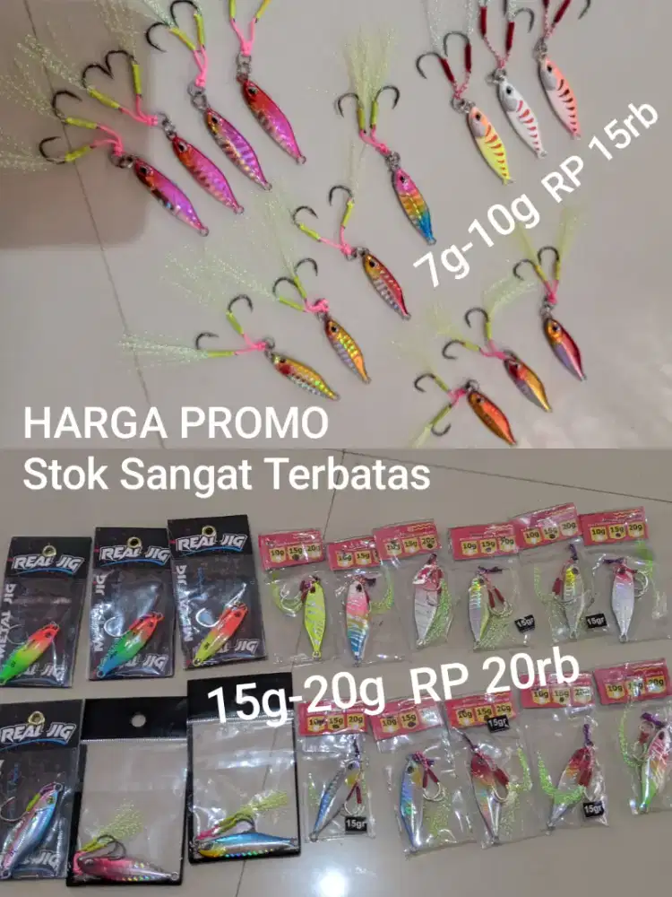 Umpan pancing Jig Metal casting 7-10-15- 20gram Harga Promo stok