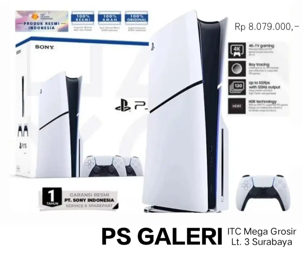 PS5 SLIM DISC GARANSI RESMI INDONESIA PROMO 11-11