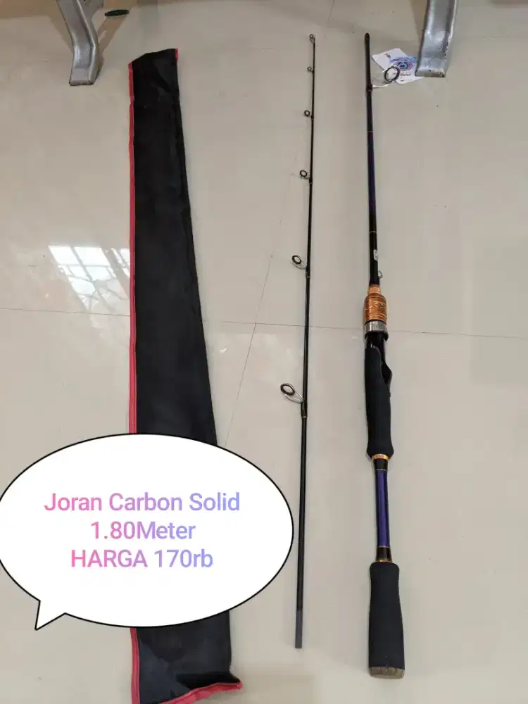 Joran pancing carbon solid 1.80mtr Japan style Power 10kg up
