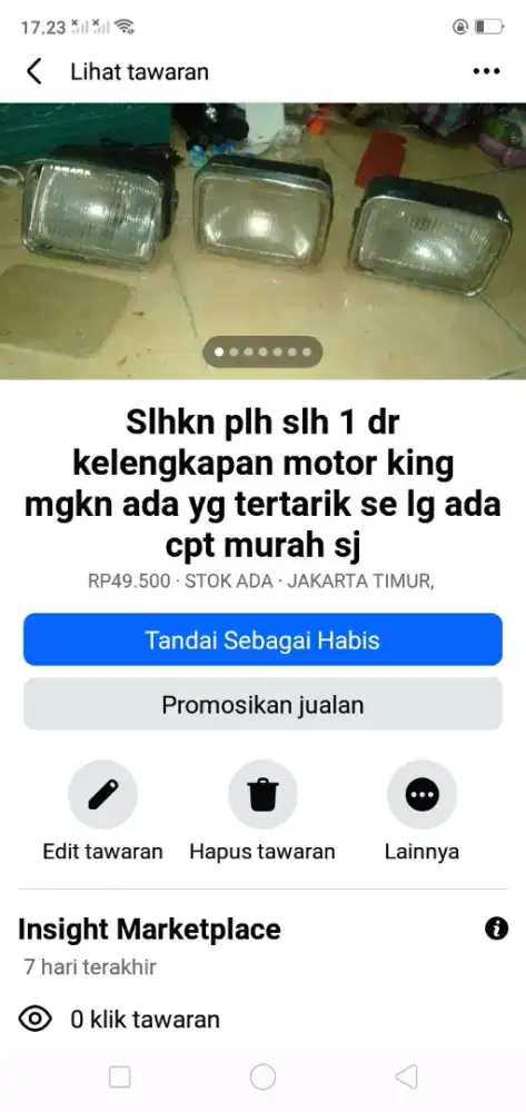 Slhkn plh slh 1 dr lampu lawas sepeda/motor kond bgs mgkn tertarik nih