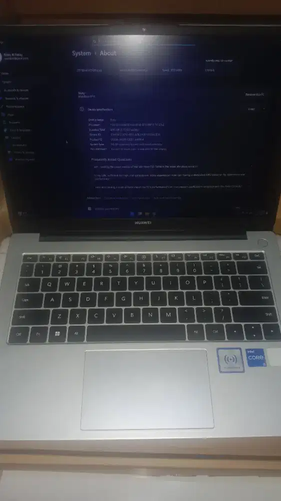 Laptop Huawei Matebook D14 Core i5 Gen 12 RAM 8 SSD 512