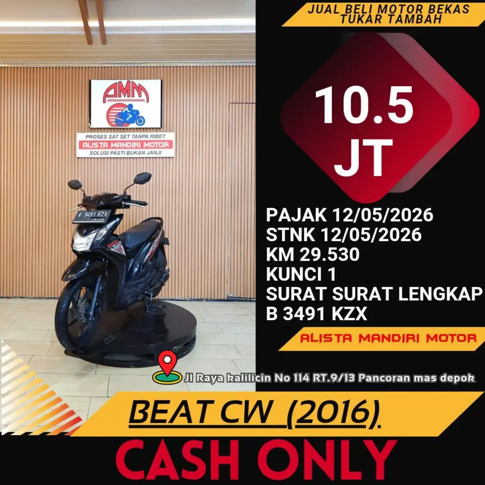 Honda BEAT CW FI 2016 CASH ONLY