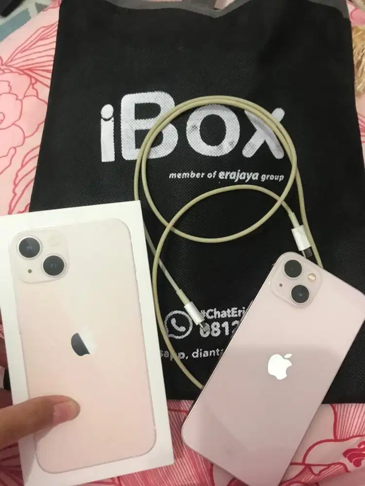 IPHONE 13 SECOND PINK FULLSET ORI 128GB