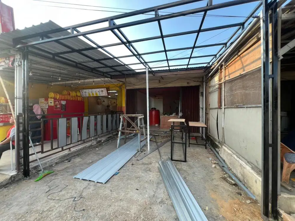 Jasa pembuatan kanopi baja ringan dan besi hollo