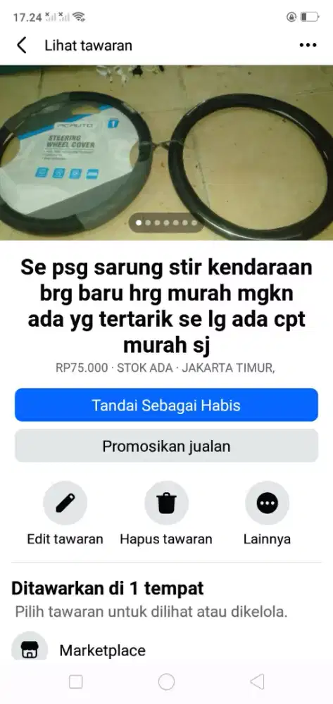 Se psg acckendaraan brg baru hrg murah mgkn ada yg tertarik cpt dpt