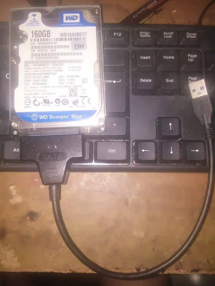 Harddisk 160gb WD Scorpion Blue siap pakai