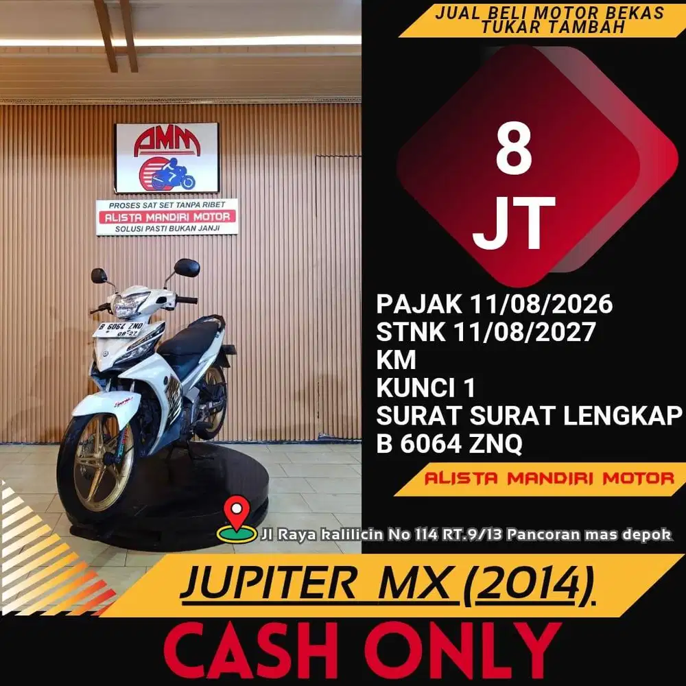 JUPTER MX TH 2014 PAJAK IN MOTOR SIAP PAKAI BIASA CASH/ TT