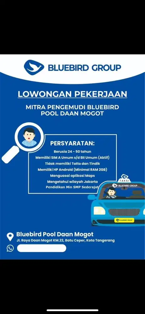 Driver Bluebird Daan Mogot