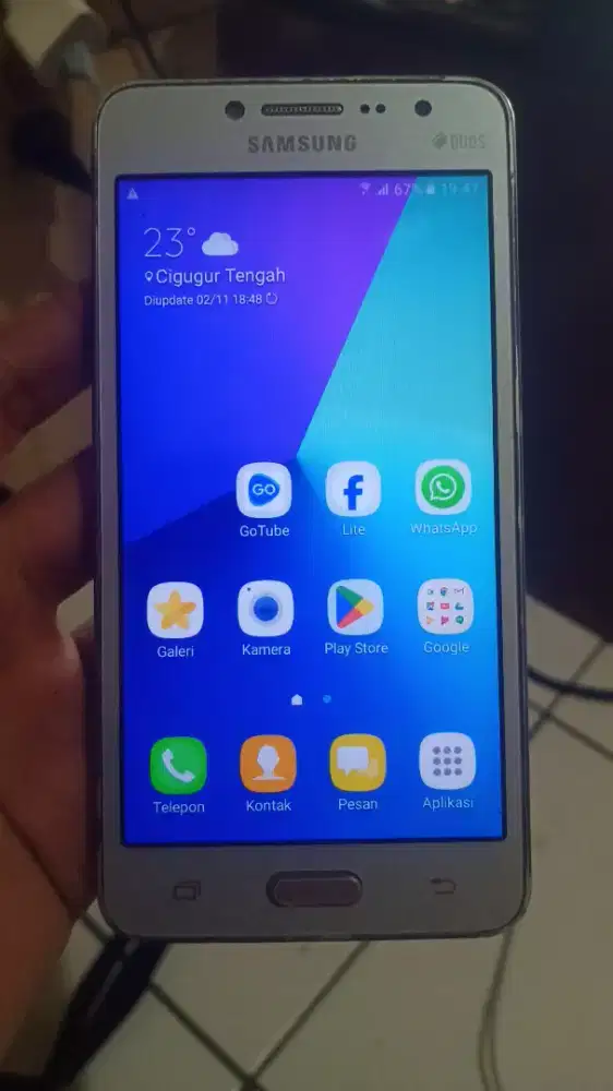 Samsung galaxy J2 prime mulus layar 5 inchi