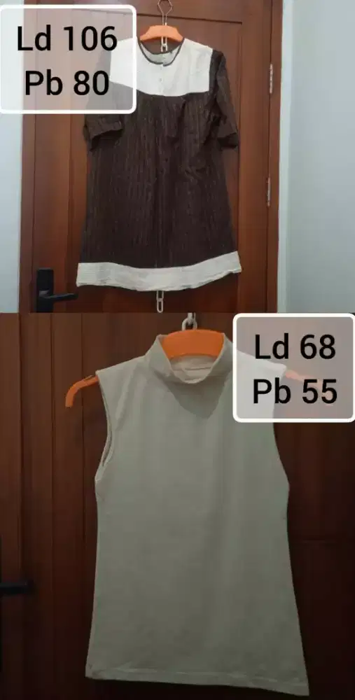 2pcs baju wanita kosongkan lemari