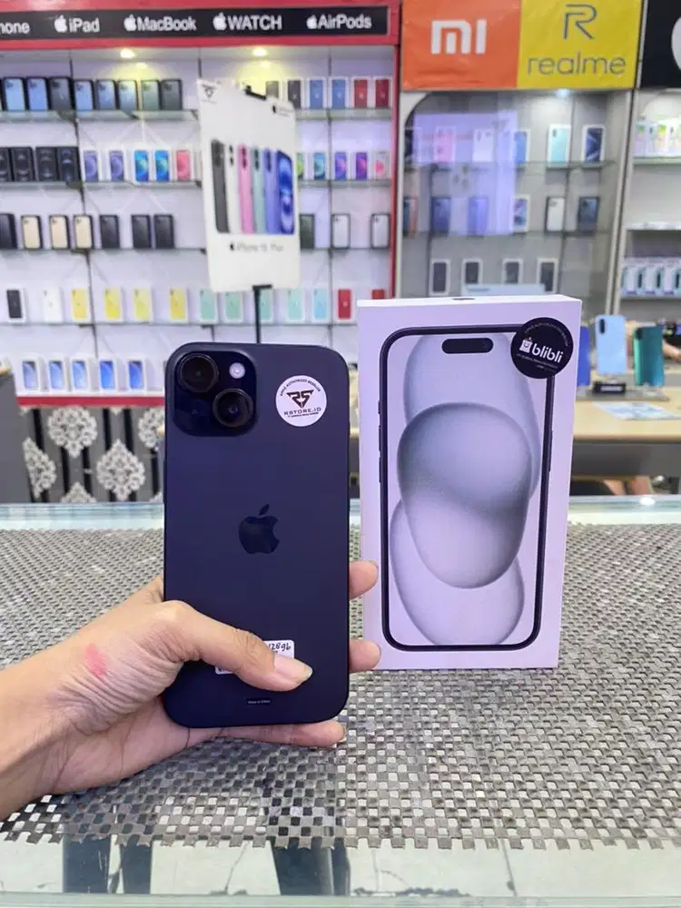 iphone 15 128gb fullset, ex garansi resmi/ibox