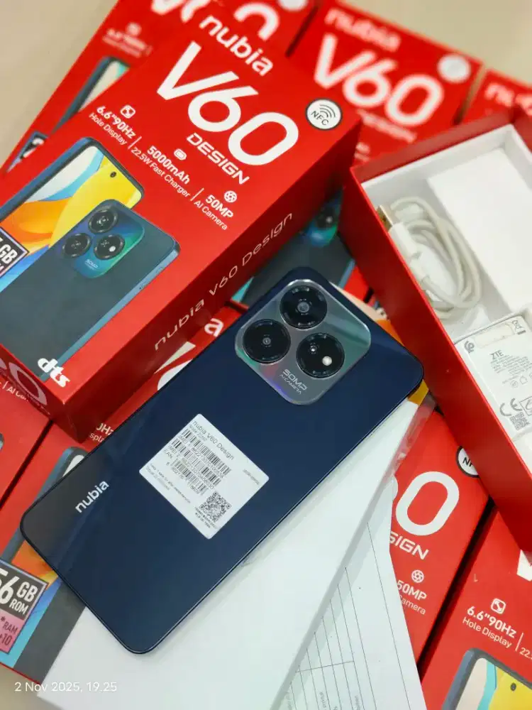 Nubia V60 Design 256gb like new lengkap ori