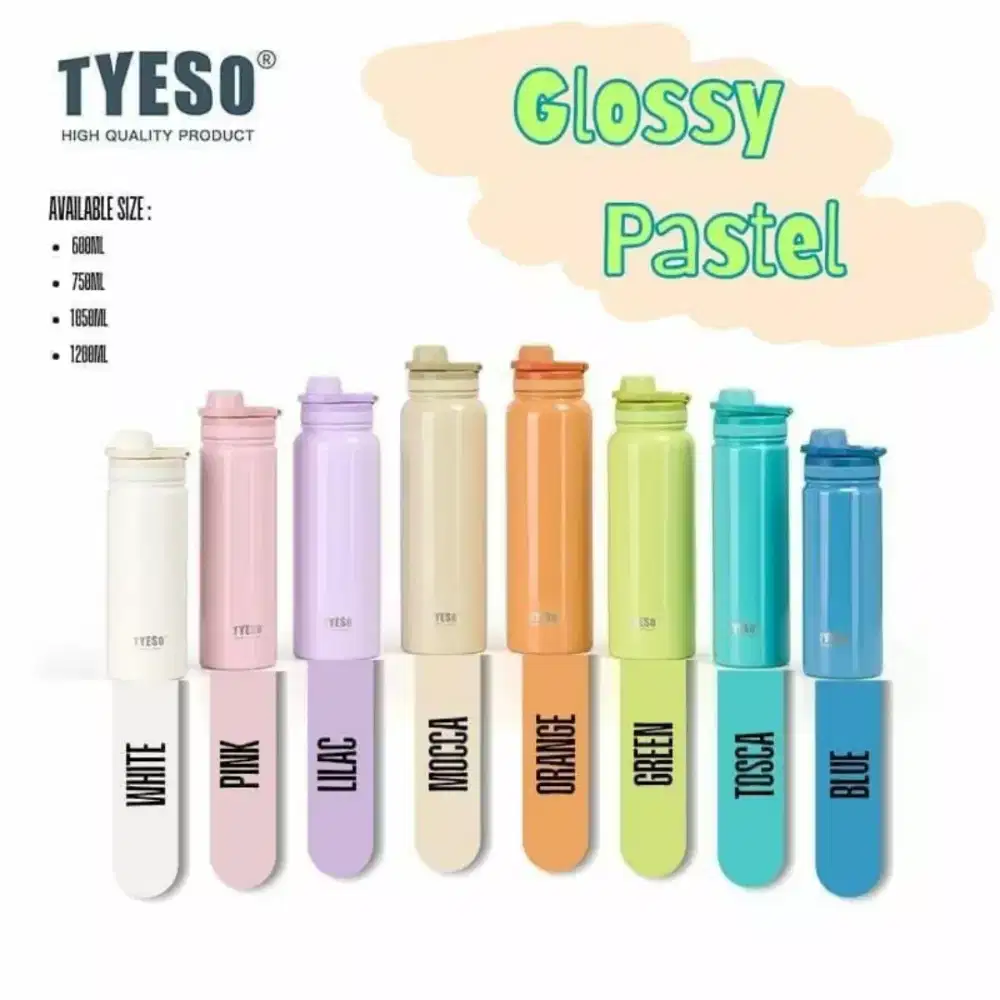 Botol minum tyeso glossy green kosongkan lemari