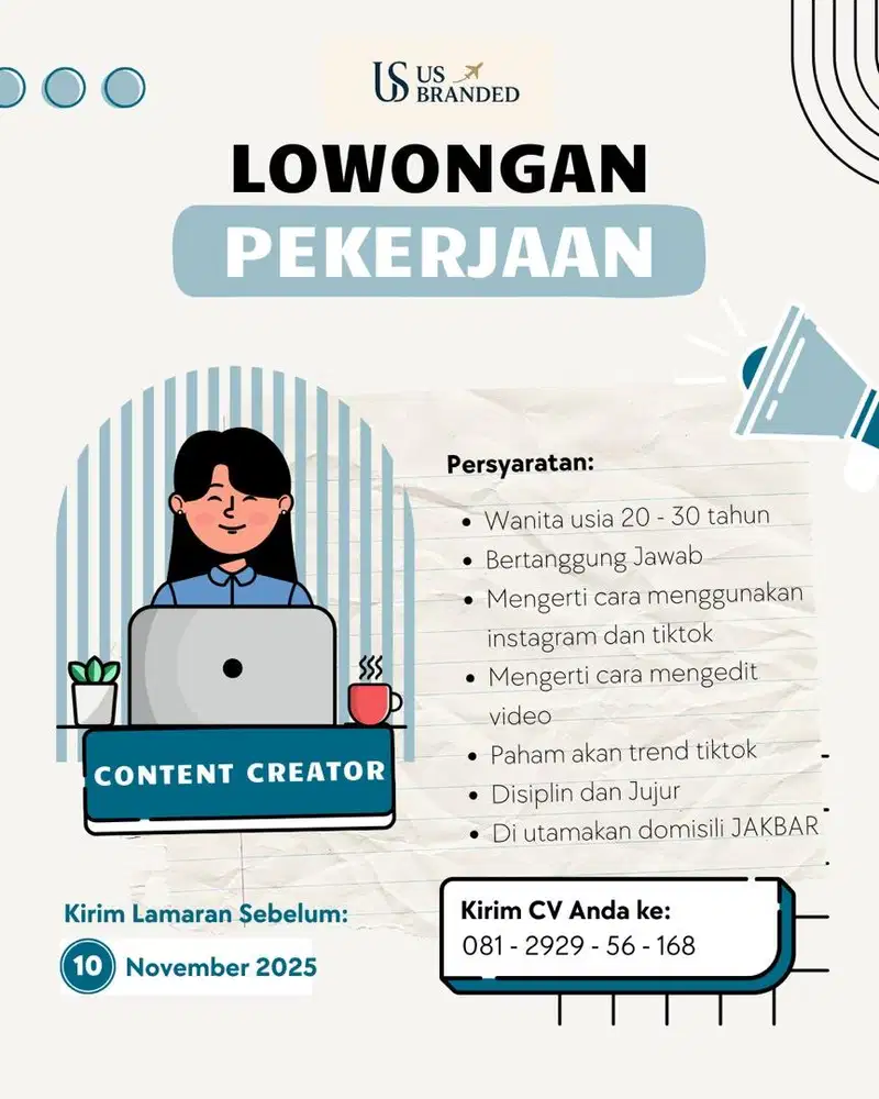 LOKER | LOWONGAN KERJA | KONTEN KREATOR | CONTENT CREATOR