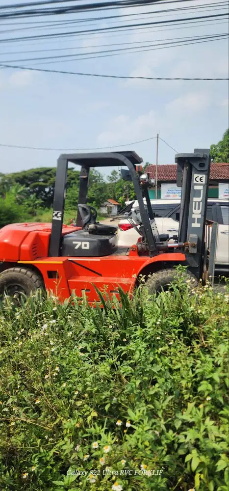 Forklift Heli 7 Ton,Matic,3 Meter,Isuzu 6BG1,Ban Double,Tahun 2018