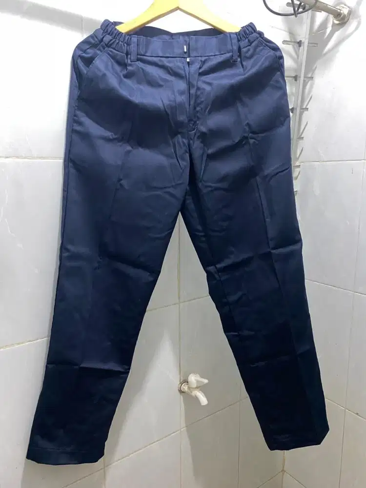 Celana Kerja Bahan Biru Dongker (BARU) ready 2pics