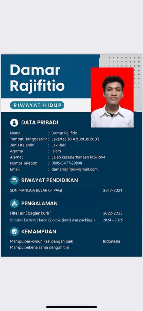 Info loker kurir atau packing