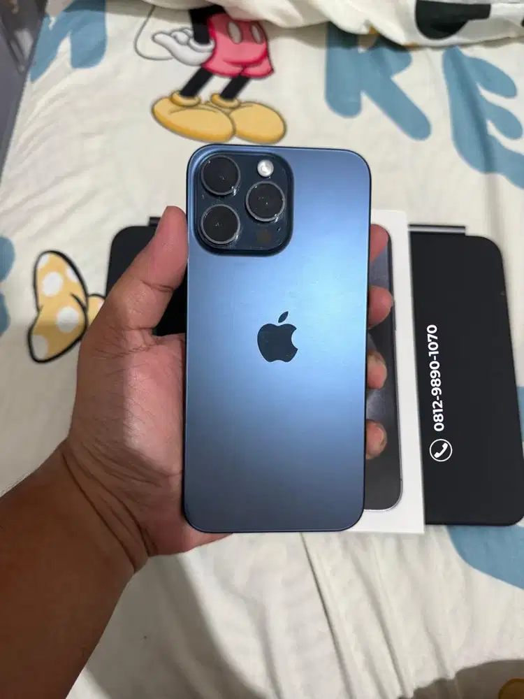 Jual Iphone 15 Pro Max 256GB Titanium Blue Kondisi Gress