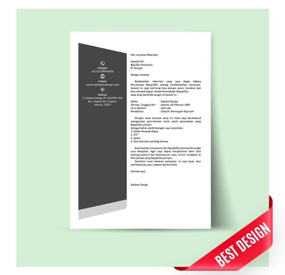 JASA PEMBUATAN CV DAN LAMARAN KERJA