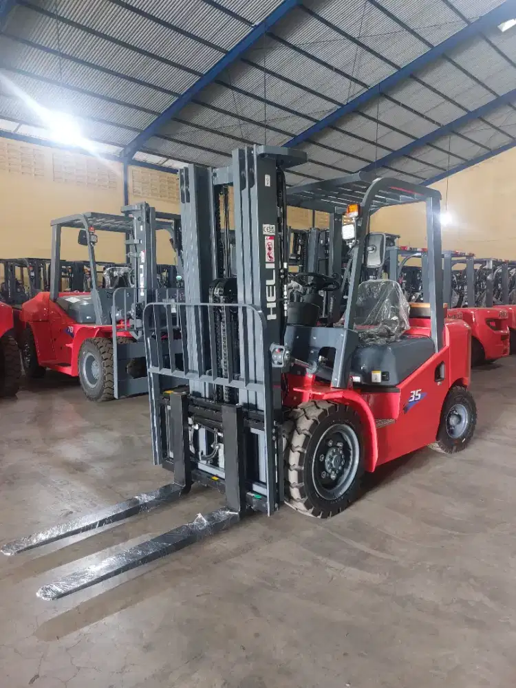 Forklift Diesel 3,5 ton Heli mast Threelift 4,5 Meter FFL termurah