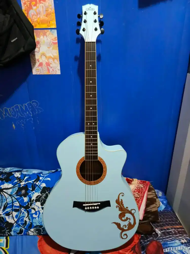 Gitar Akustik JGS TL-01 BLUE Original Lokal Tanbes Kondsi Baru Nominus