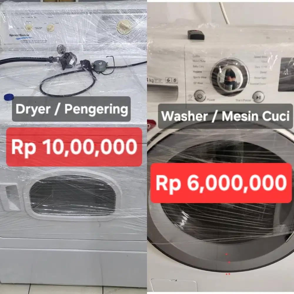 Mesin cuci dan pengering Laundry, Speed Queen dan LG