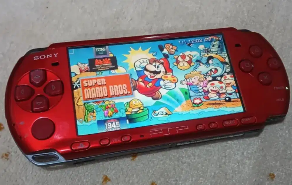 Lengkap Psp sony 3000 red ferari full 50 game mulus lancar siap main