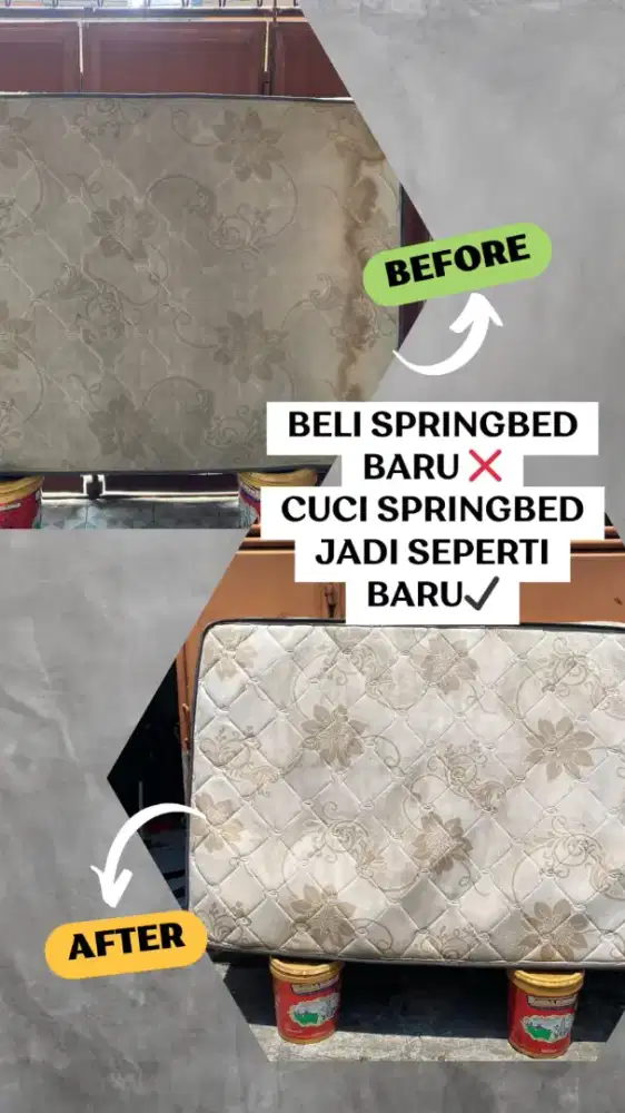 Cuci bersih Sofa Springbed Karpet dan Jok Mobil