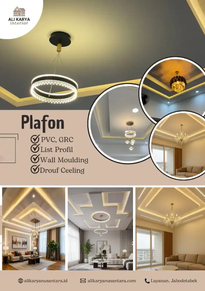 Borongan Plafon Gypsum - Harga Per Meter Plush Bahan