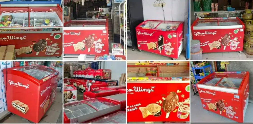 Freezer eskrim Glico wings