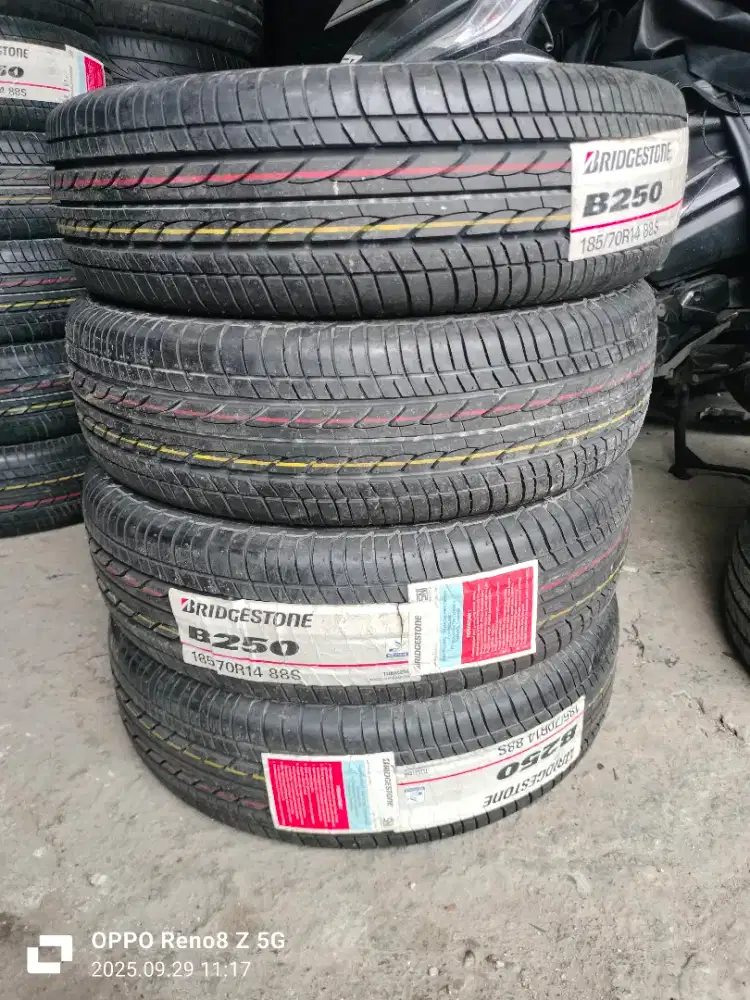 Jual ban bredgestone B250 ukuran 185 70 R14  nik 2023 4pcs