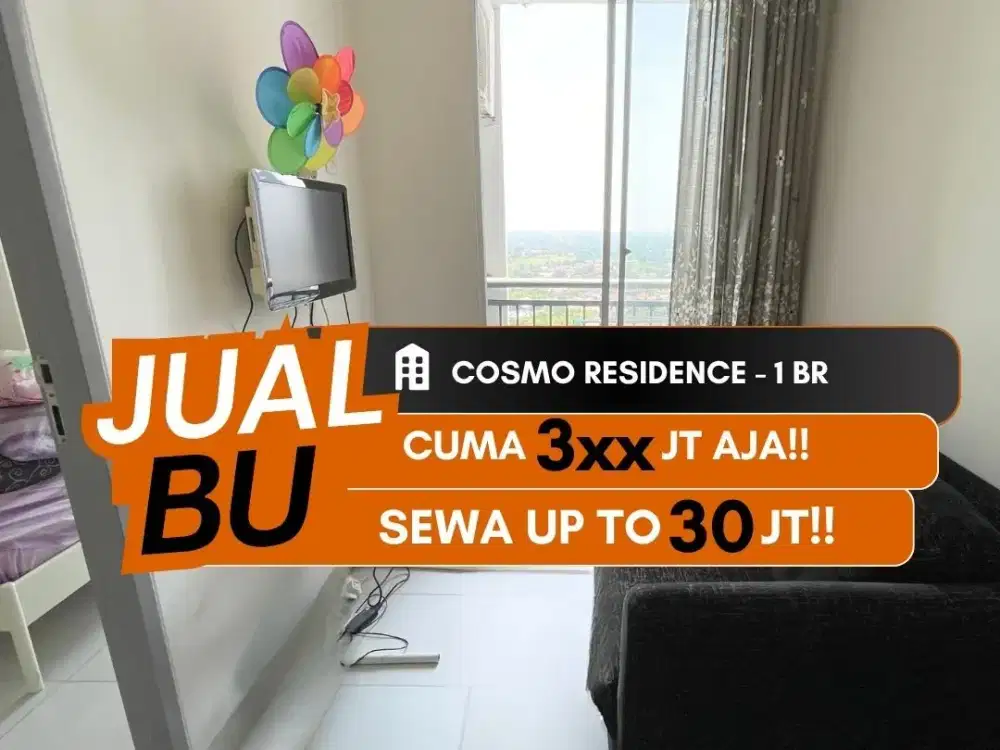 JUAL BU APARTEMEN AKASA PURE LIVING BSD 1BR SEMI FURNISHED