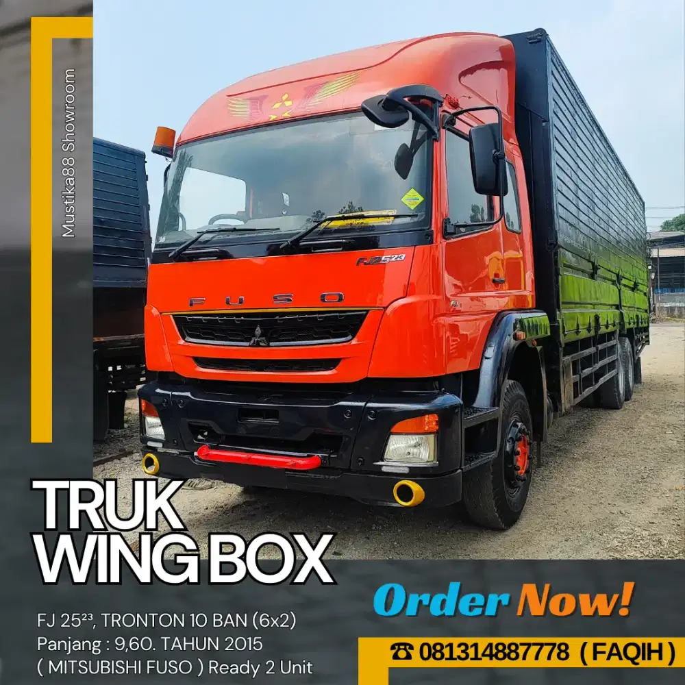 TRUK WINGBOX FUSO FJ 2523, TRONTON R10 (6X2) TH. 2015