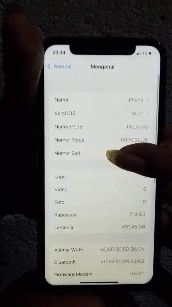 Jual iphone XS/512gb inter mulus no minus