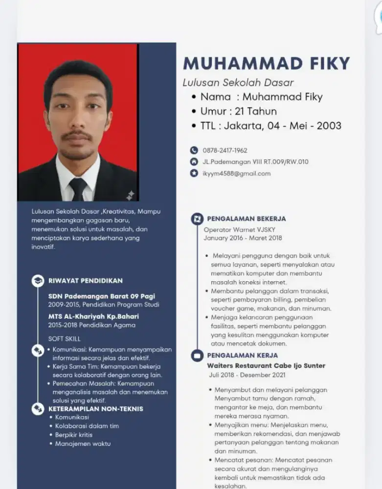 SEDANG MEMBUTUHKAN PEKERJAAN