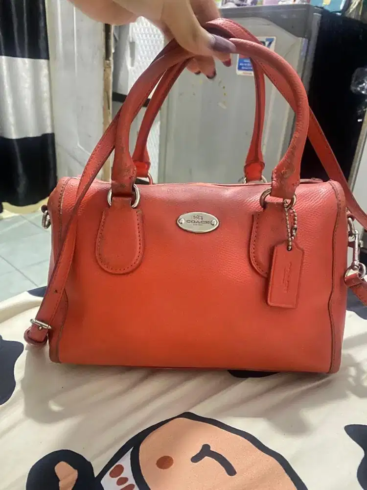 Coach Bennet Satchel 2WAY Handbag Shoulder Bag Leather